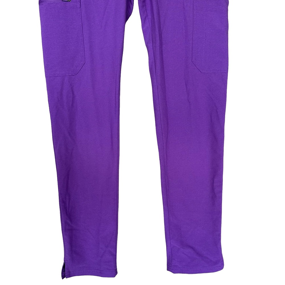 Figs Yola High-Rise Skinny Ultra Violet Anti-Wrinkle Scrub Trouser Size XXS - Picture 7 of 12